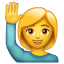 Emoji d'une Personne qui Lève la Main U+1F64B Emoji d'une Personne qui Lève la Main U+1F64B