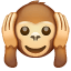 Singe qui se Tient les Oreilles U+1F649 Singe qui se Tient les Oreilles U+1F649