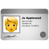 Carte d'identité Emoji U+1FAAA Carte d'identité Emoji U+1FAAA