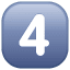 Symbole touche quatre U+34 Symbole touche quatre U+34