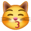Smiley Chat qui embrasse U+1F63D Smiley Chat qui embrasse U+1F63D