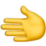 Main vers la gauche Emoticône U+1FAF2 Main vers la gauche Emoticône U+1FAF2