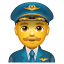 Smiley Pilote U+1F468 U+2708 Smiley Pilote U+1F468 U+2708