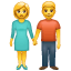Homme et Femme qui se Tiennent la Main U+1F46B Homme et Femme qui se Tiennent la Main U+1F46B