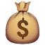 Emoji Sac d'Argent avec Symbole Dollar U+1F4B0 Emoji Sac d'Argent avec Symbole Dollar U+1F4B0