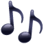 Symbole notes de musique U+1F3B6 Symbole notes de musique U+1F3B6