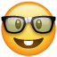 Smiley Geek avec Lunettes U+1F913 Smiley Geek avec Lunettes U+1F913