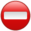 Emoji Rond Rouge avec Trait Blanc U+26D4 Emoji Rond Rouge avec Trait Blanc U+26D4