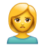 Personne qui boude U+1F64E Personne qui boude U+1F64E