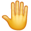 Emoji Main levée de dos U+1F91A Emoji Main levée de dos U+1F91A