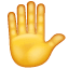 Emoji Main levée U+270B Emoji Main levée U+270B
