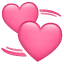 Cœurs Roses qui tournent U+1F49E Cœurs Roses qui tournent U+1F49E