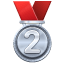 Emoji Médaille Deuxième Place U+1F948 Emoji Médaille Deuxième Place U+1F948