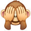 Singe avec Mains devant les Yeux U+1F648 Singe avec Mains devant les Yeux U+1F648