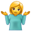 Emoji Haussement d'épaules U+1F937 Emoji Haussement d'épaules U+1F937