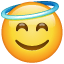 Emoji avec Auréole U+1F607 Emoji avec Auréole U+1F607