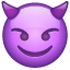 Emoji avec Cornes U+1F608 Emoji avec Cornes U+1F608