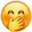 Smiley Main sur la bouche U+1F92D Smiley Main sur la bouche U+1F92D