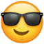 Smiley avec Lunettes de Soleil U+1F60E Smiley avec Lunettes de Soleil U+1F60E