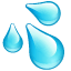 Emoji Trois Gouttes d'Eau U+1F4A6 Emoji Trois Gouttes d'Eau U+1F4A6