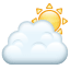 Emoji nuages et soleil U+26C5 Emoji nuages et soleil U+26C5