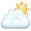 Emoji nuages et soleil U+26C5