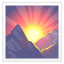 Emoji Lever de Soleil Montagnes U+1F304