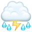 Emoji Orage U+26C8 Emoji Orage U+26C8