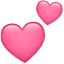 Emoji Deux Cœurs Roses U+1F495