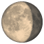 Lune descendante U+1F316 Lune descendante U+1F316