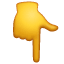 Emoji Index vers le bas U+1F447 Emoji Index vers le bas U+1F447