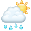 Smiley soleil avec pluie U+1F326 Smiley soleil avec pluie U+1F326