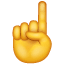 Emoji Index Levé U+261D Emoji Index Levé U+261D